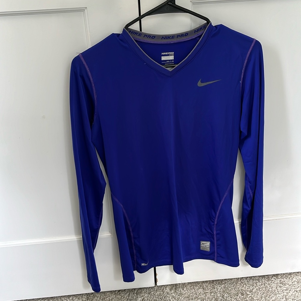 Nike Pro Dri Fit Fitted Long Sleeve Workout Top - Size Small